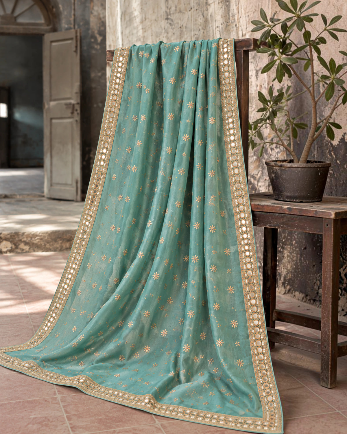 Rafaan - Turquoise Blue Shawl for Men